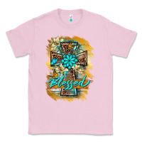 Bubblegum Pink western cross blessed lily butterfly Classic Tee - BarkalooDesign