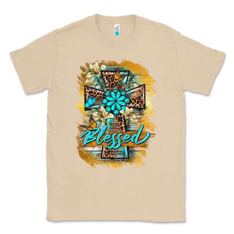 Western Cross Blessed Lily Butterfly Classic Tee by BarkalooDesign | Teevron