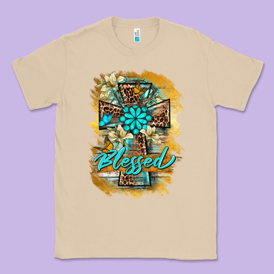 Western Cross Blessed Lily Butterfly Classic Tee Designed By Barkaloodesign
