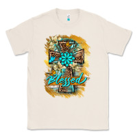 Natural western cross blessed lily butterfly Classic Tee - BarkalooDesign