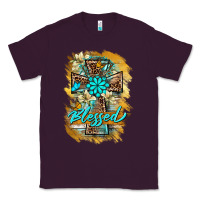 Plum western cross blessed lily butterfly Classic Tee - BarkalooDesign