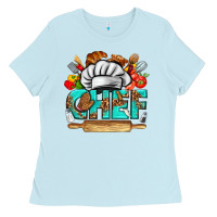 Baby Blue chef Ladies Tee - texasbilliewilder