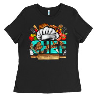 Black chef Ladies Tee - texasbilliewilder
