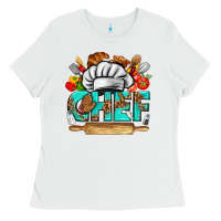 White chef Ladies Tee - texasbilliewilder