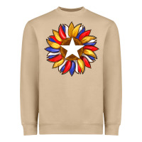 Mushroom american flag and sunflower with star Heavyweight Sweatshirt - Artiststas