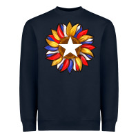 Navy american flag and sunflower with star Heavyweight Sweatshirt - Artiststas