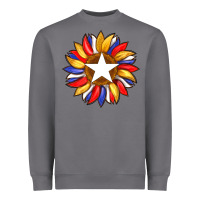 Storm american flag and sunflower with star Heavyweight Sweatshirt - Artiststas