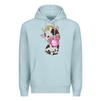 Blue Mist cute cow Premium Hoodie - texasbilliewilder