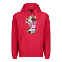 Cardinal cute cow Premium Hoodie - texasbilliewilder