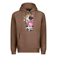 Chestnut cute cow Premium Hoodie - texasbilliewilder
