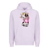 Lilac cute cow Premium Hoodie - texasbilliewilder