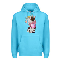 Ocean Blue cute cow Premium Hoodie - texasbilliewilder