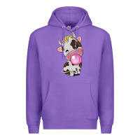 Purple cute cow Premium Hoodie - texasbilliewilder
