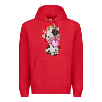 Red cute cow Premium Hoodie - texasbilliewilder