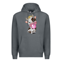 Rock cute cow Premium Hoodie - texasbilliewilder