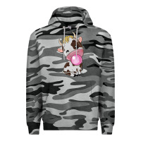 Slate Camo cute cow Premium Hoodie - texasbilliewilder