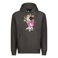 Smoke cute cow Premium Hoodie - texasbilliewilder