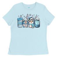 Baby Blue winter coffee Ladies Tee - JahusDesignShop