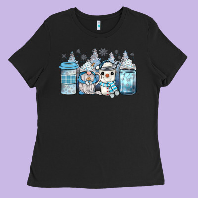 Winter Coffee Ladies Tee Designed By Jahusdesignshop