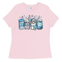 Bubblegum Pink winter coffee Ladies Tee - JahusDesignShop