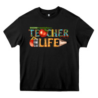 Black teacher life Heavy Core Tee - texasbilliewilder