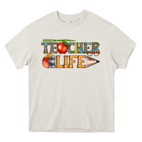 Cream teacher life Heavy Core Tee - texasbilliewilder