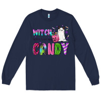 Navy Witch better have my candy Long Sleeve Tee - NancyCooperArtShop
