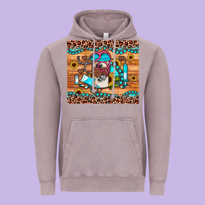 Western Gemstone Sunflower Nurse Vintage Hoodie Designed By Jahusdesignshop