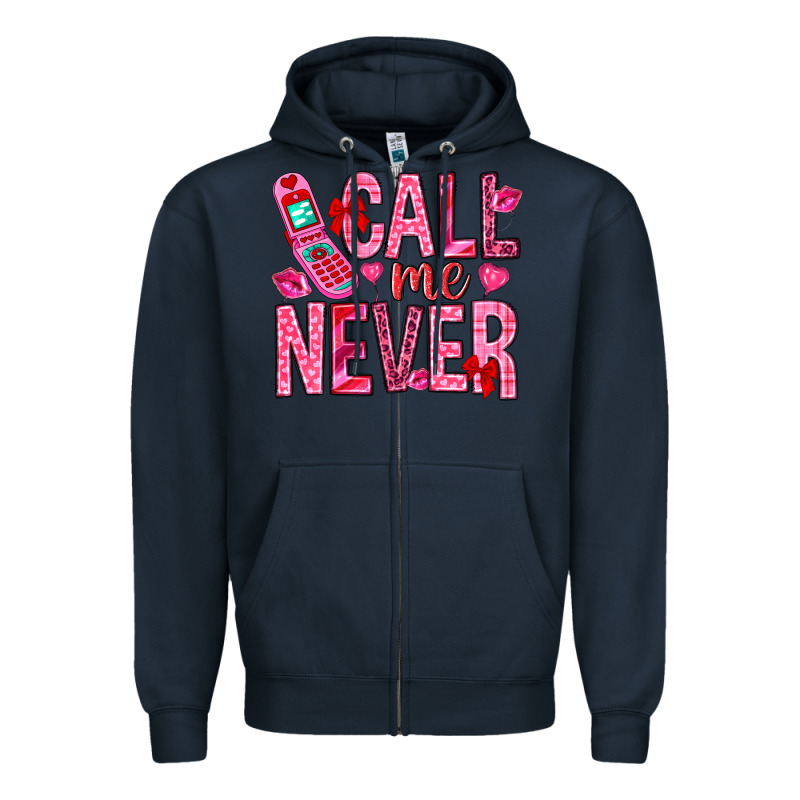 Call Me Never Zipper Hoodie by NancyCooperArtShop | Teevron