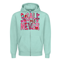 Seafoam call me never Zipper Hoodie - NancyCooperArtShop