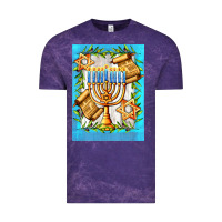 Cloud Purple candlestick with parchment Vintage Tee - AdoDesignShop