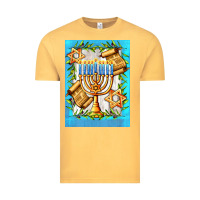 Vintage Mustard candlestick with parchment Vintage Tee - AdoDesignShop