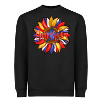 Black america with american flag colors and sunflower with star Heavyweight Sweatshirt - Artiststas