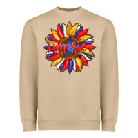 Mushroom america with american flag colors and sunflower with star Heavyweight Sweatshirt - Artiststas