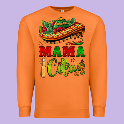 Mama Cita Sombrero Premium Sweatshirt Designed By Barkaloodesign