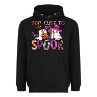 Black too cute to spook Heavyweight Hoodie - BarkalooDesign