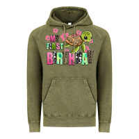 Vintage Olive mu first birthday Vintage Hoodie - AdoDesignShop