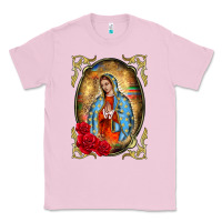 Bubblegum Pink our lady of guadalupe frame Classic Tee - BarkalooDesign