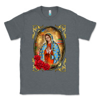 Charcoal Heather our lady of guadalupe frame Classic Tee - BarkalooDesign