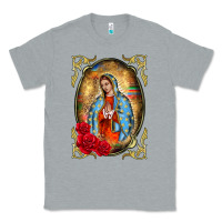 Heather Grey our lady of guadalupe frame Classic Tee - BarkalooDesign