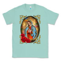 Seafoam our lady of guadalupe frame Classic Tee - BarkalooDesign