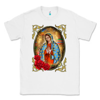White our lady of guadalupe frame Classic Tee - BarkalooDesign
