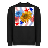 Black patriotic sunflowers Heavyweight Sweatshirt - BundleAndBundleShop