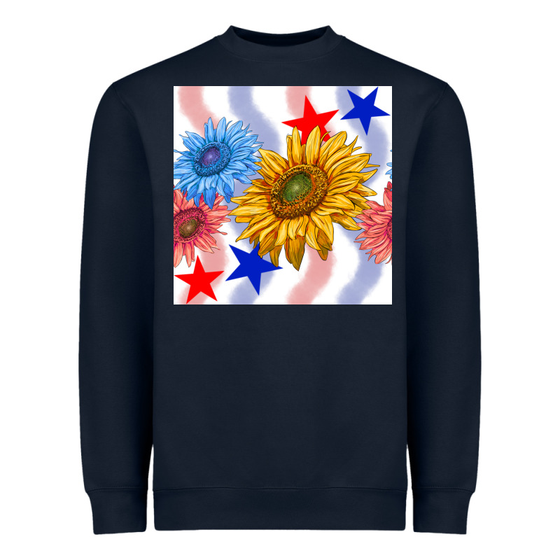 Patriotic Sunflowers Heavyweight Sweatshirt by BundleAndBundleShop | Teevron