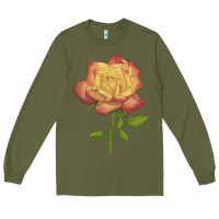 Army Green rainbow's end rose Long Sleeve Tee - LillyAllenDesigns