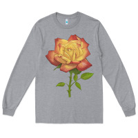 Heather Grey rainbow's end rose Long Sleeve Tee - LillyAllenDesigns