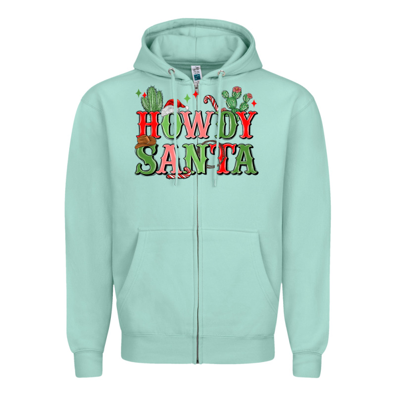 Howdy Santa Zipper Hoodie by MaliasSmallBusiness | Teevron