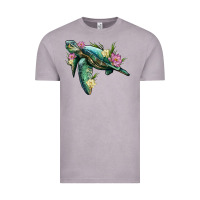 Vintage Zinc sea turtle with lotus Vintage Tee - Artiststas