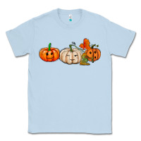 Dusty Blue pumpkins face Classic Tee - AdoDesignShop