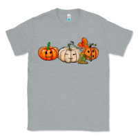 Heather Grey pumpkins face Classic Tee - AdoDesignShop